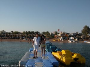 Hannibal Gaddafi and wife on holiday