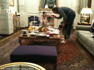 Hannibal Gaddafi at home in family mansion in Tripoli