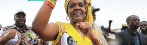 Zimbabwe's first lady Grace Mugabe in November, after her 91-year-old husband was caught on camera struggling to walk