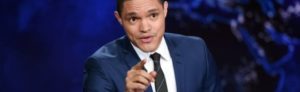 South African comedian Trevor Noah as he made his debut hosting Comedy Central's satirical news show in September